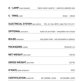Applique d'intérieur Corrado Karman