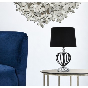 LAMPE DE TABLE ARGENT FONCÉ