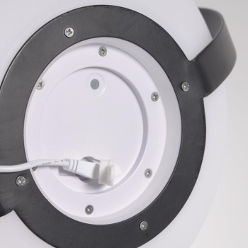 Lampe de table Dinesh avec poignée en acier noir