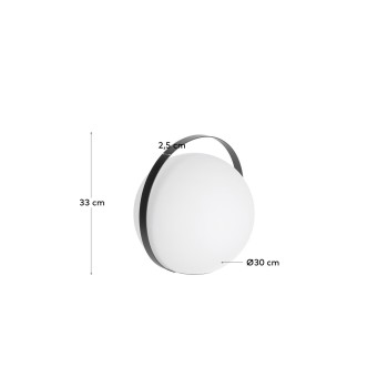 Lampe de table Dinesh avec poignée en acier noir