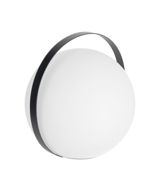 Lampe de table Dinesh avec poignée en acier noir