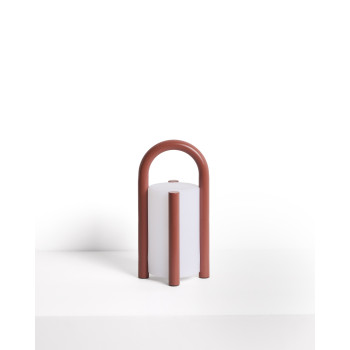 Lampe de table portable Leros, petite, en polyéthylène et acier