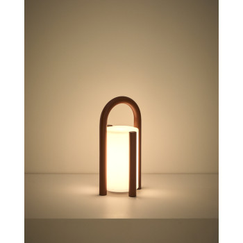 Lampe de table portable Leros, petite, en polyéthylène et acier