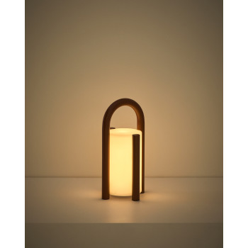 Lampe de table portable Leros, petite, en polyéthylène et acier