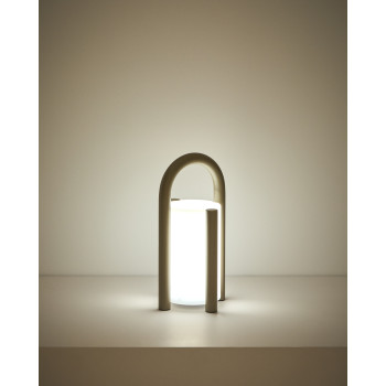 Lampe de table portable Leros, petite, en polyéthylène et acier