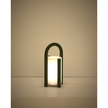 Lampe de table portable Leros, petite, en polyéthylène et acier