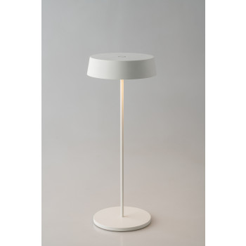 Lampe de table LED rechargeable blanche 2,2 W 192 lm 3000 K, dimmable, IP54, 29,5 x 12 x 12 cm
