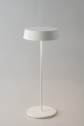 Lampe de table LED rechargeable blanche 2,2 W 192 lm 3000 K, dimmable, IP54, 29,5 x 12 x 12 cm