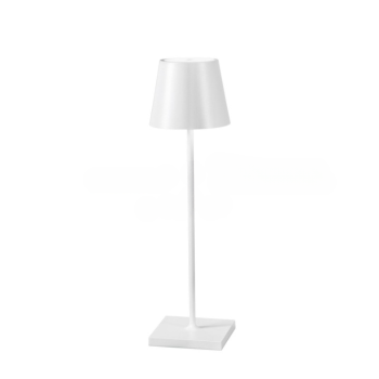 Lampe de table LED rechargeable blanche 2,2 W 190 lm 3000 K, intensité variable, IP54, 7 x 25 cm