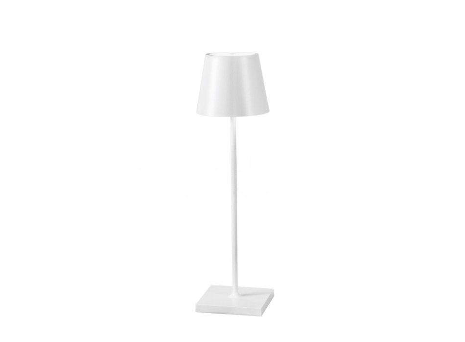 Lampe de table LED rechargeable blanche 2,2 W 190 lm 3000 K, intensité variable, IP54, 7 x 25 cm