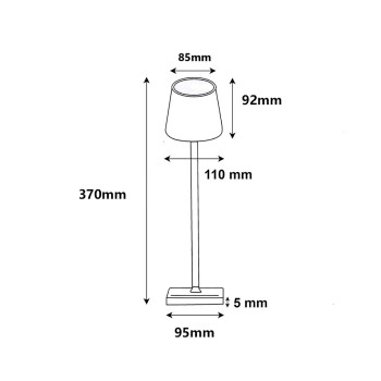 Lampe de table rechargeable Tecno