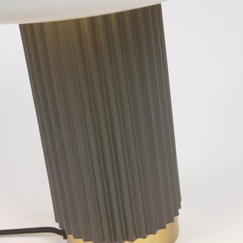 Lampe de table Serenella en métal peint blanc et vert