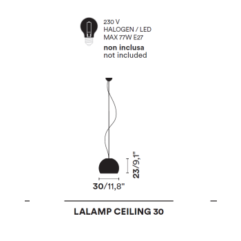LAMPE LALAMPADA SUSPENSION 30 OPINION CIATTI