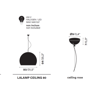 LAMPE SUSPENSION LALAMPADA 80 OPINION CIATTI