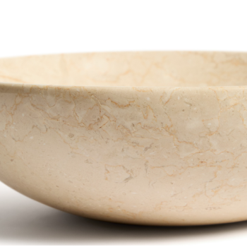 Vasque à poser Darnen en marbre beige Ø 40 cm