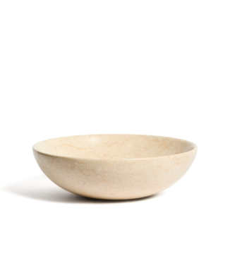 Vasque à poser Darnen en marbre beige Ø 40 cm