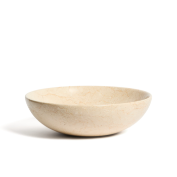 Vasque à poser Darnen en marbre beige Ø 40 cm