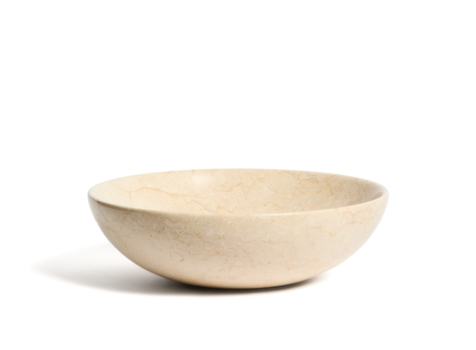 Vasque à poser Darnen en marbre beige Ø 40 cm