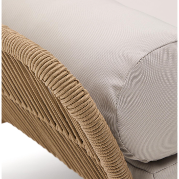 Lit bébé Catalina gris en corde et bois d'acacia massif FSC 100%