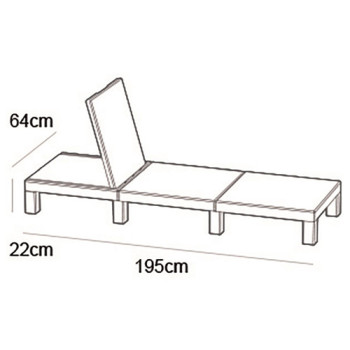 Chaise longue KETER DAYTONA DELUXE avec coussins