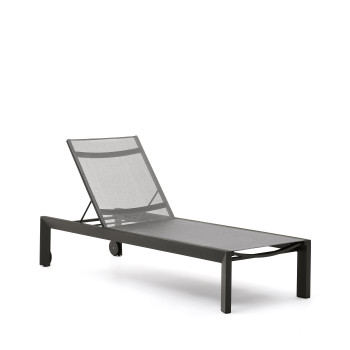 Chaise longue d'extérieur Canutells en aluminium avec finition grise