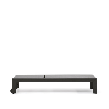 Chaise longue d'extérieur Canutells en aluminium avec finition grise