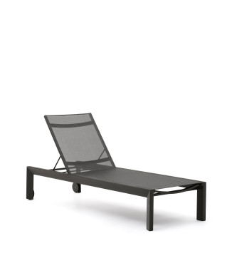 Chaise longue d'extérieur Canutells en aluminium avec finition grise
