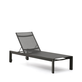 Chaise longue d'extérieur Canutells en aluminium avec finition grise