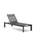 Chaise longue d'extérieur Canutells en aluminium avec finition grise