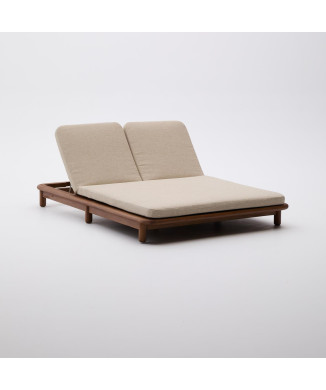 Bain de soleil double Turqueta en teck massif 100% FSC