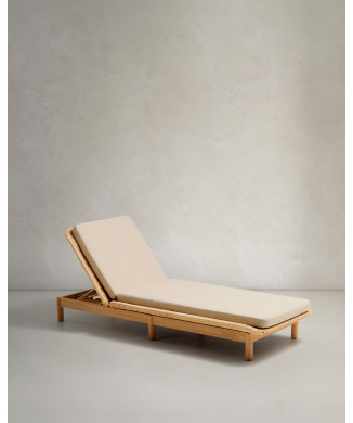 Bain de soleil Galea en teck massif et rotin 100% synthétique FSC