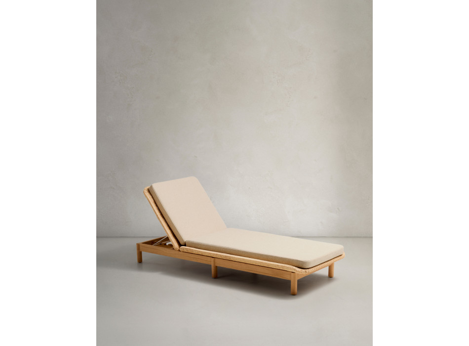 Bain de soleil Galea en teck massif et rotin 100% synthétique FSC