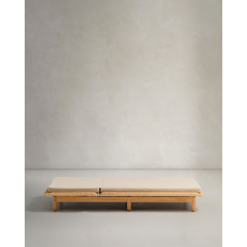 Bain de soleil Galea en teck massif et rotin 100% synthétique FSC