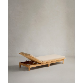 Bain de soleil Galea en teck massif et rotin 100% synthétique FSC