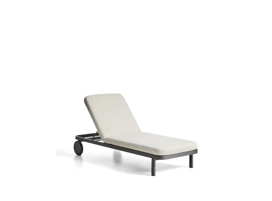 Lit de bronzage Kionia en aluminium graphite.