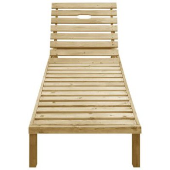 Chaise longue en bois de pin imprégné