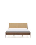 Lit Elan, placage noyer et bois massif, matelas 160x200cm, FSC Mix Credit
