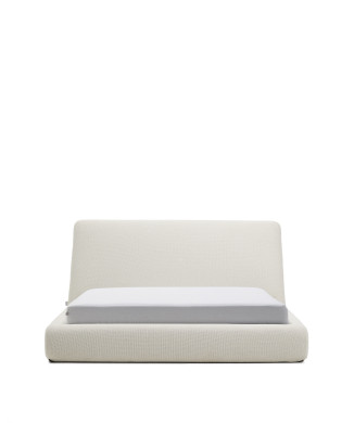 Matelas déhoussable Martina en chenille écru pour matelas 160 x 200 cm