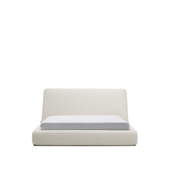 Matelas déhoussable Martina en chenille écru pour matelas 160 x 200 cm