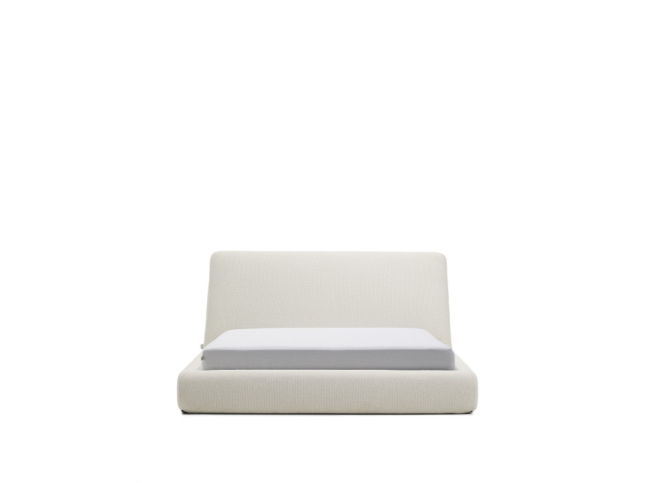 Matelas déhoussable Martina en chenille écru pour matelas 160 x 200 cm