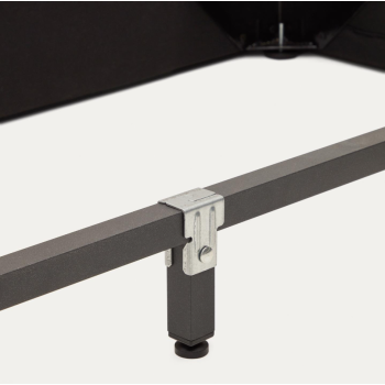 Lit Martina déhoussable en cuir d'agneau écru 