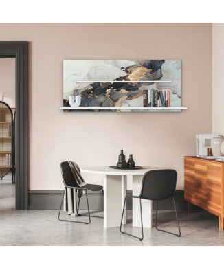 Bibliothèque PINTDECOR NOIR ET OR P4722