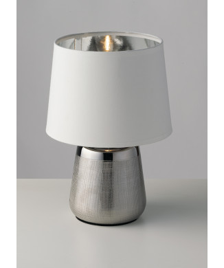 Table basse ECSTASY argent/blanc 1XE14 17X29CM