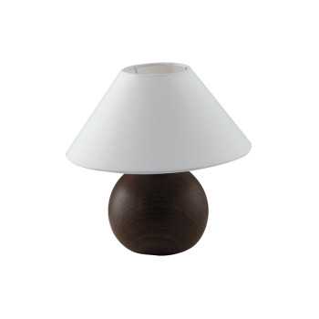 Lampe en bois de chêne chêne/blanc 1 x E14 23 x 23 cm