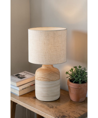 Lampe Woody Ivory 1XE27 22X41CM