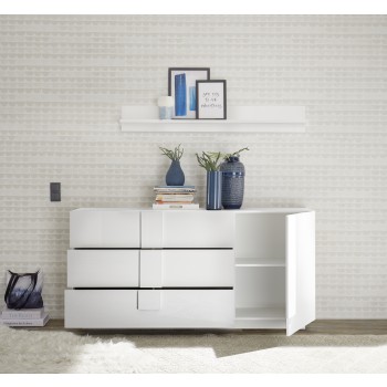 Buffet JUPITER 1 porte, 3 tiroirs, 182x44x90 cm