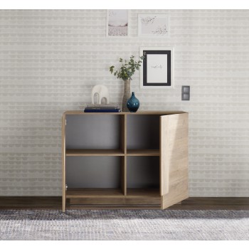 Buffet 2 portes JUPITER 120x44x90 cm, coloris noyer