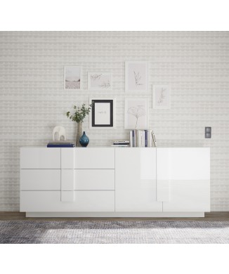 Buffet JUPITER 3 tiroirs 2 portes 241x44x90 cm