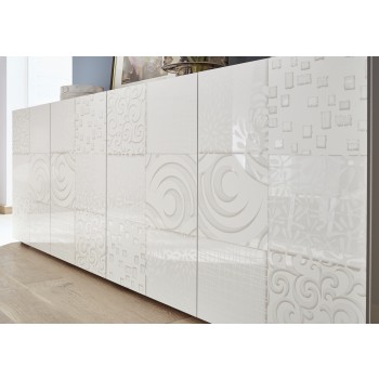 Buffet 4 portes MIRO 241x84x43 cm, blanc