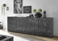 Buffet 4 portes PRISMA, coloris noir